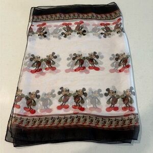Vintage Disney Mickey Mouse  Sheer Scarf - Retro Print